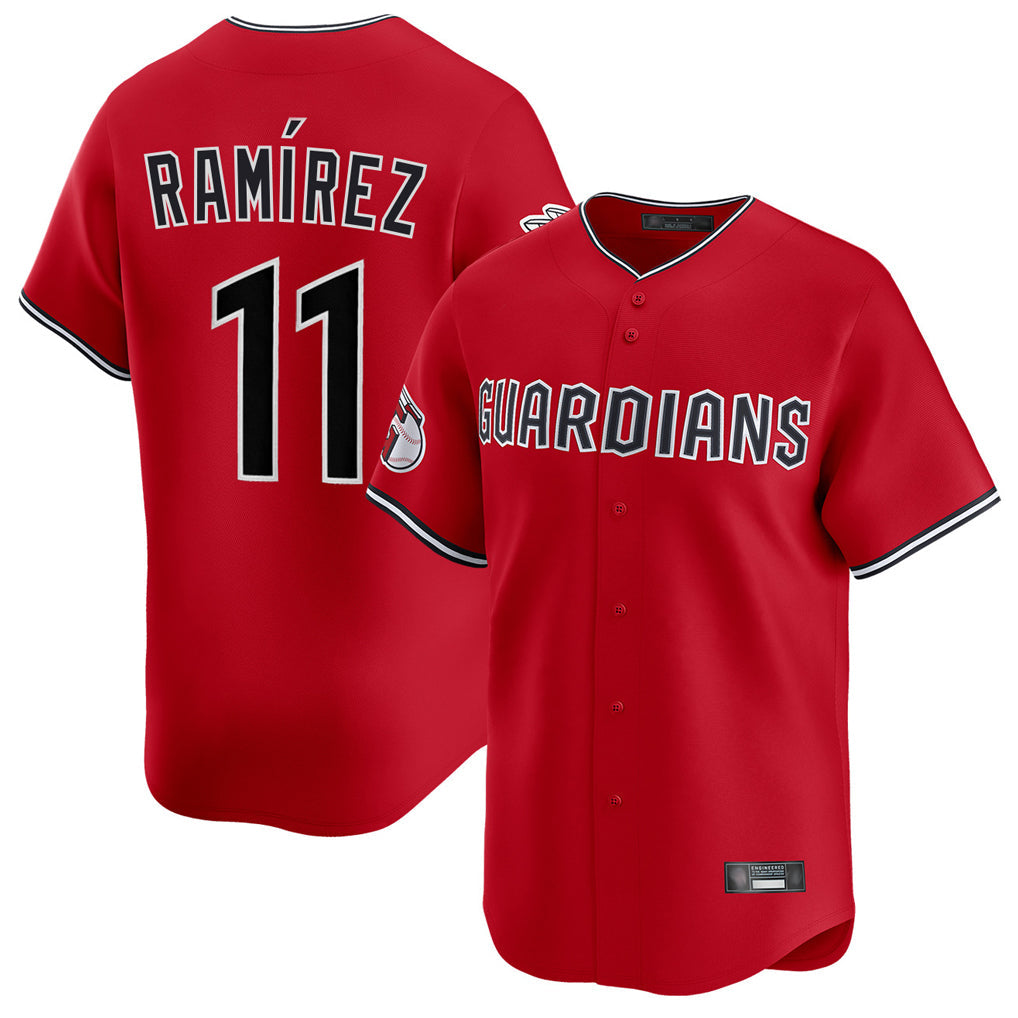Boles C.Guardians #11 Jose Ramirez Player Red Limited Home Stitched Jerseys