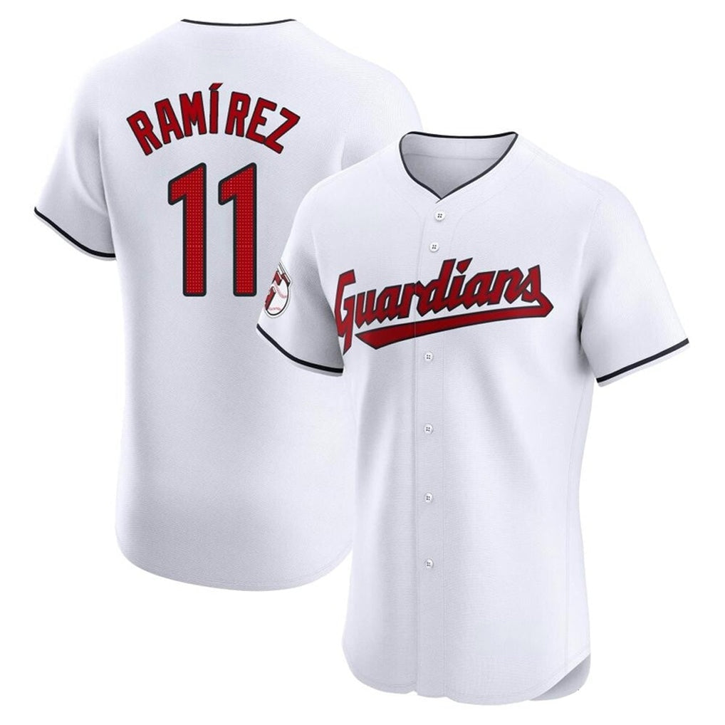Boles C.Guardians #11 Jose Ramirez Player White Limited Elite Home Stitched Jerseys