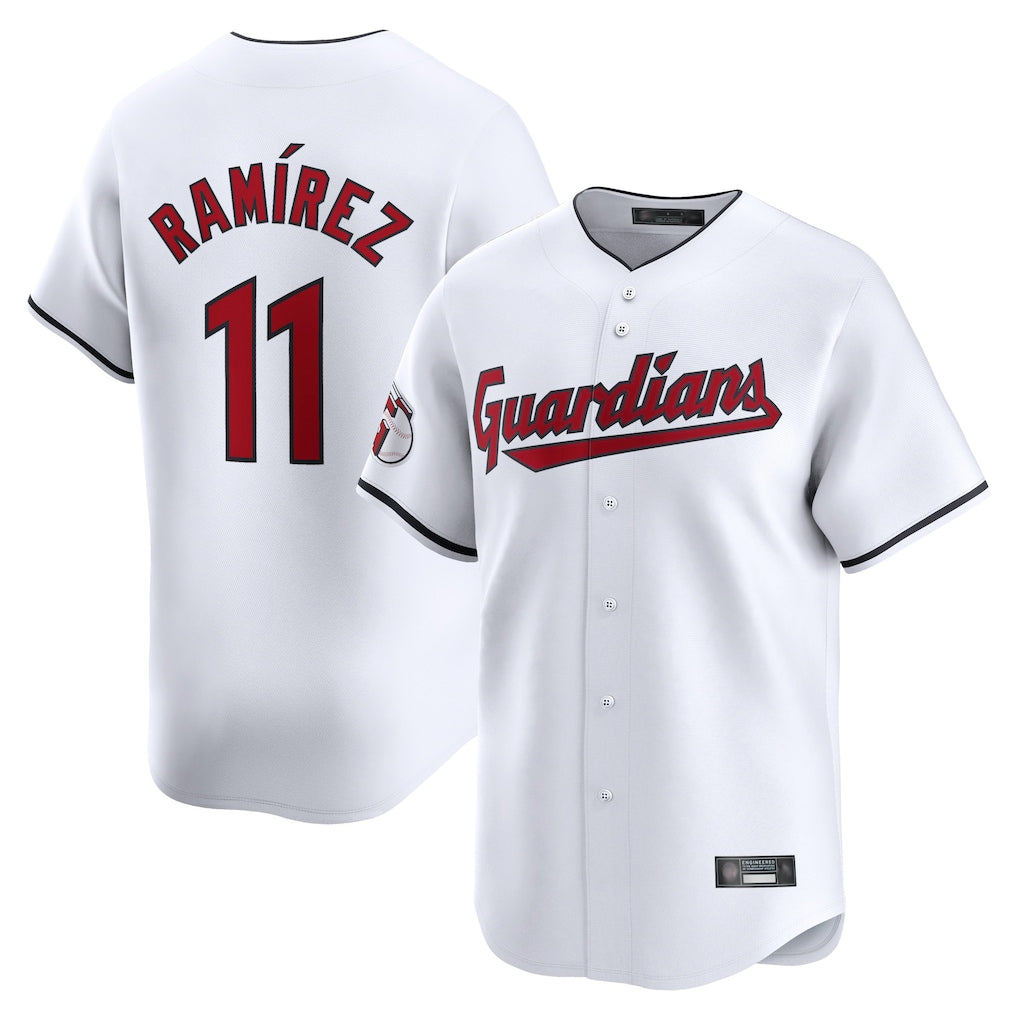 Boles C.Guardians #11 Jose Ramirez Player White Limited Home Stitched Jerseys