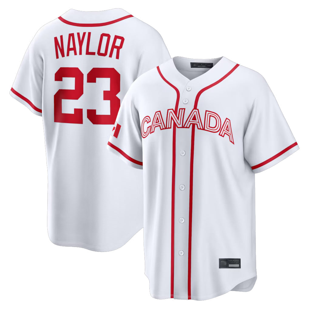 Boles C.Guardians #23 Bo Naylor Player White World Classic Home Game Stitched Jerseys