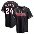Boles C.Guardians #24 Triston McKenzie Player Black Fashion Out Home Game Stitched Jerseys
