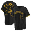 Boles C.Guardians #24 Triston McKenzie Player Black Snake Skin City Home Game Stitched Jerseys