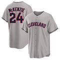 Boles C.Guardians #24 Triston McKenzie Player Gray Game Home Stitched Jerseys
