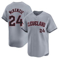 Boles C.Guardians #24 Triston McKenzie Player Gray Road Limited Home Stitched Jerseys