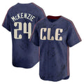 Boles C.Guardians #24 Triston McKenzie Player Navy City Connect Limited Home Stitched Jerseys