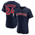 Boles C.Guardians #24 Triston McKenzie Player Navy Limited Elite Home Stitched Jerseys