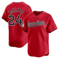 Boles C.Guardians #24 Triston McKenzie Player Red Limited Home Stitched Jerseys