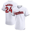 Boles C.Guardians #24 Triston McKenzie Player White Limited Elite Home Stitched Jerseys
