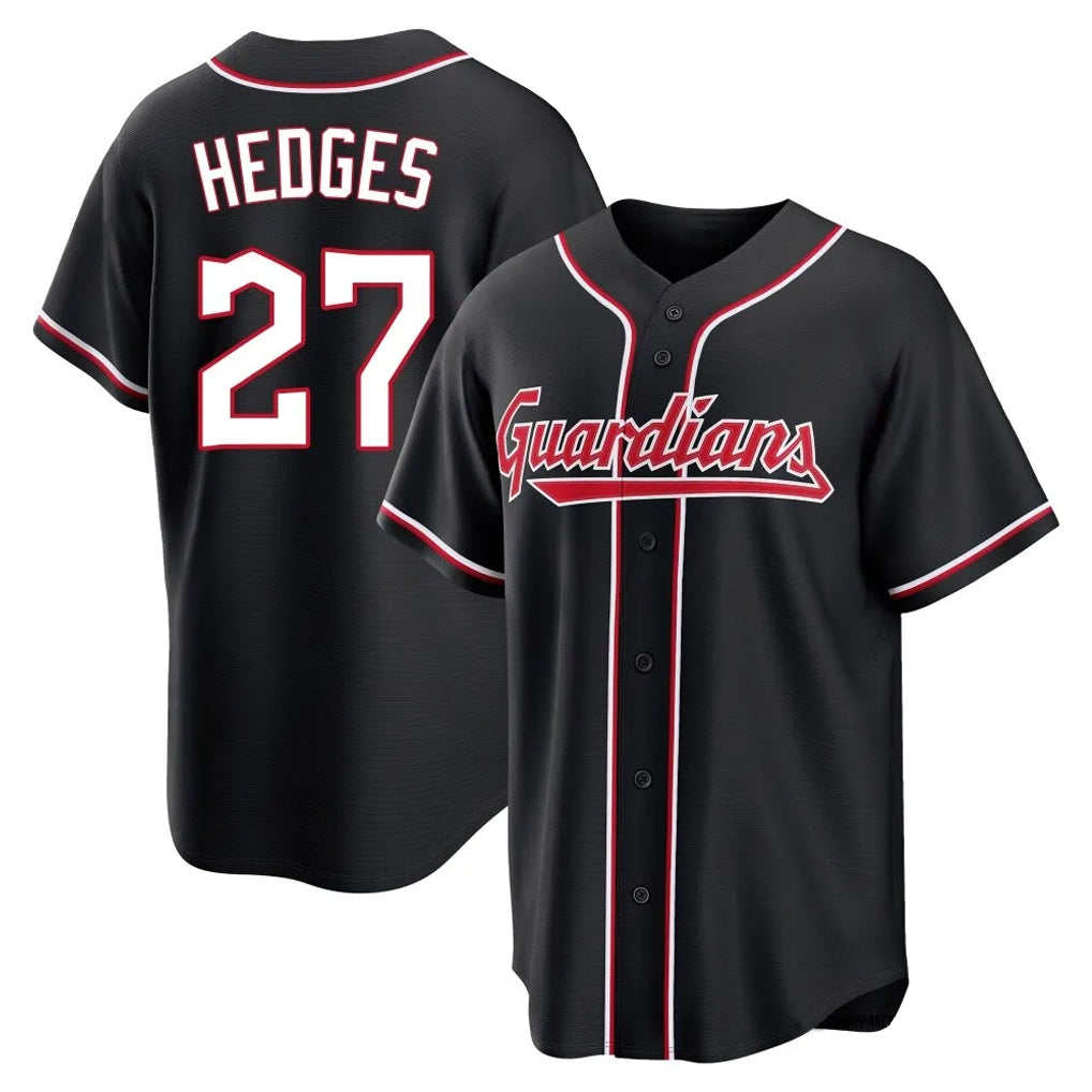 Boles C.Guardians #27 Austin Hedges Player Black Fashion Out Home Game Stitched Jerseys
