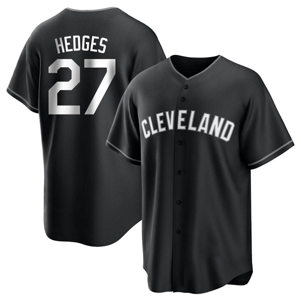Boles C.Guardians #27 Austin Hedges Player Black Home Game Stitched Jerseys