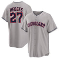 Boles C.Guardians #27 Austin Hedges Player Gray Game Home Stitched Jerseys