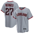 Boles C.Guardians #27 Austin Hedges Player Gray Home Game Stitched Jerseys