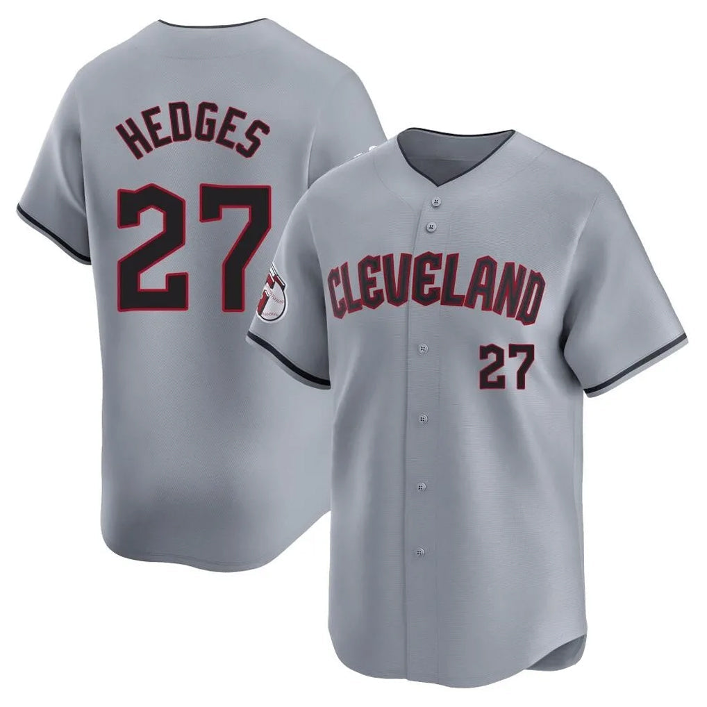 Boles C.Guardians #27 Austin Hedges Player Gray Road Limited Home Stitched Jerseys
