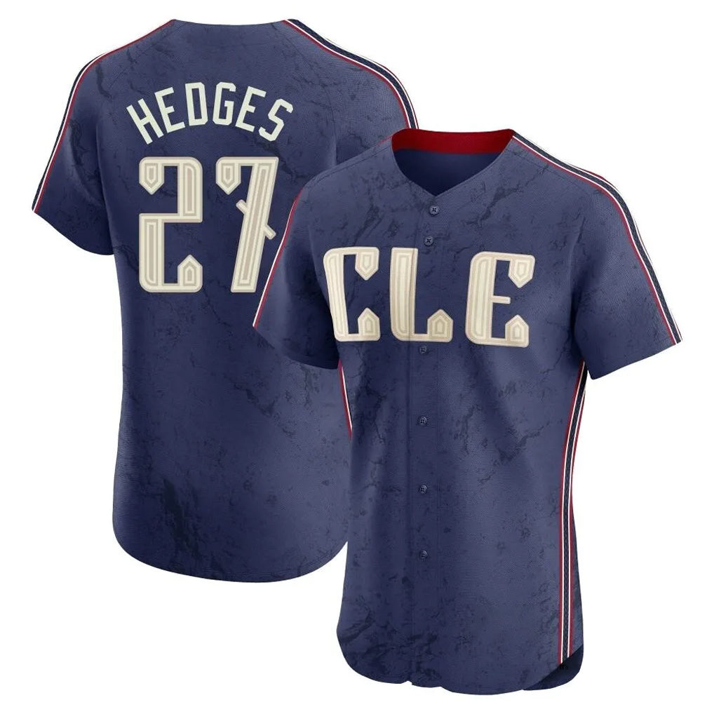 Boles C.Guardians #27 Austin Hedges Player Navy City Connect Limited Elite Home Stitched Jerseys