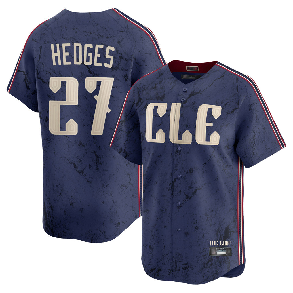 Boles C.Guardians #27 Austin Hedges Player Navy City Connect Limited Home Stitched Jerseys