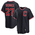 Boles C.Guardians #27 Austin Hedges Player Navy Game Home Stitched Jerseys