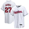 Boles C.Guardians #27 Austin Hedges Player White Home Game Stitched Jerseys