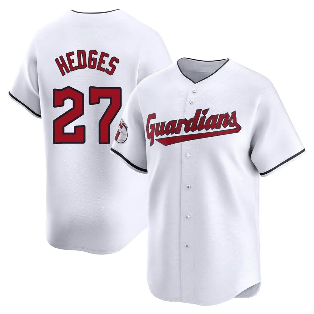 Boles C.Guardians #27 Austin Hedges Player White Limited Home Stitched Jerseys