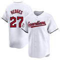 Boles C.Guardians #27 Austin Hedges Player White Limited Home Stitched Jerseys
