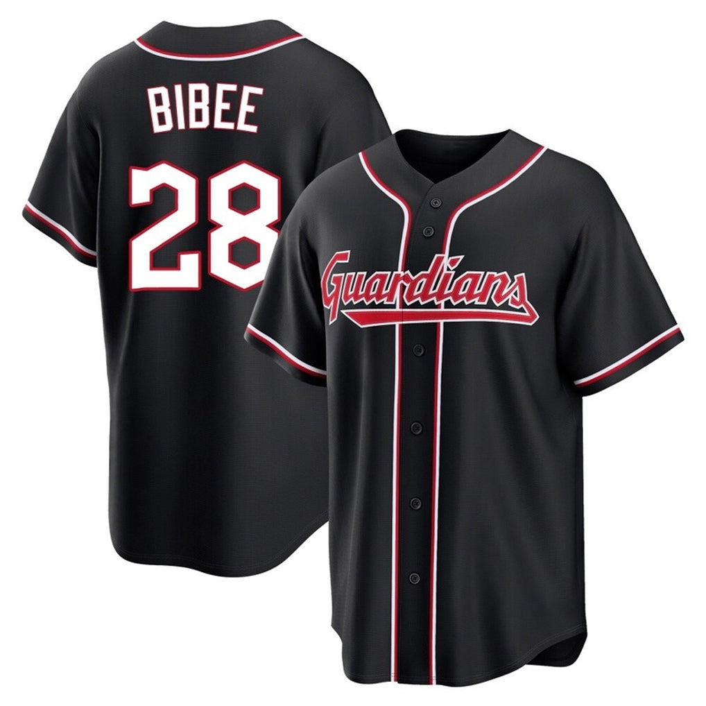 Boles C.Guardians #28 Tanner Bibee Player Black Fashion Out Home Game Stitched Jerseys