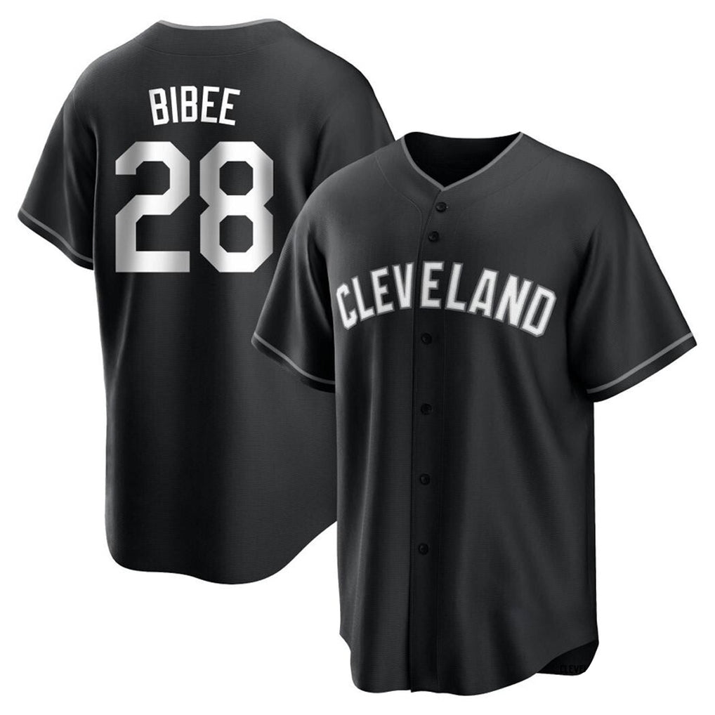 Boles C.Guardians #28 Tanner Bibee Player Black Home Game Stitched Jerseys