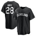 Boles C.Guardians #28 Tanner Bibee Player Black Home Game Stitched Jerseys