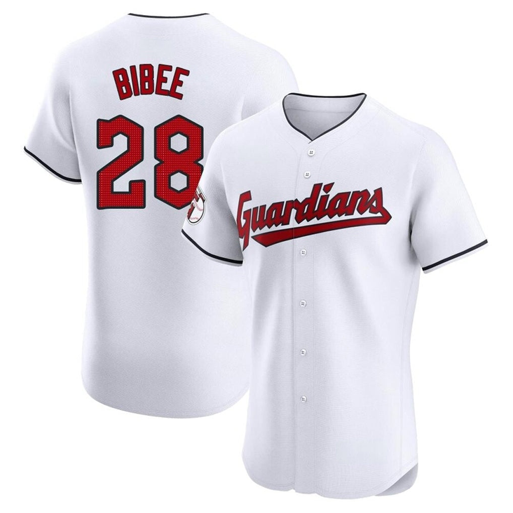 Boles C.Guardians #28 Tanner Bibee Player White Limited Elite Home Stitched Jerseys