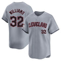 Boles C.Guardians #32 Gavin Williams Player Gray Road Limited Home Game Stitched Jerseys