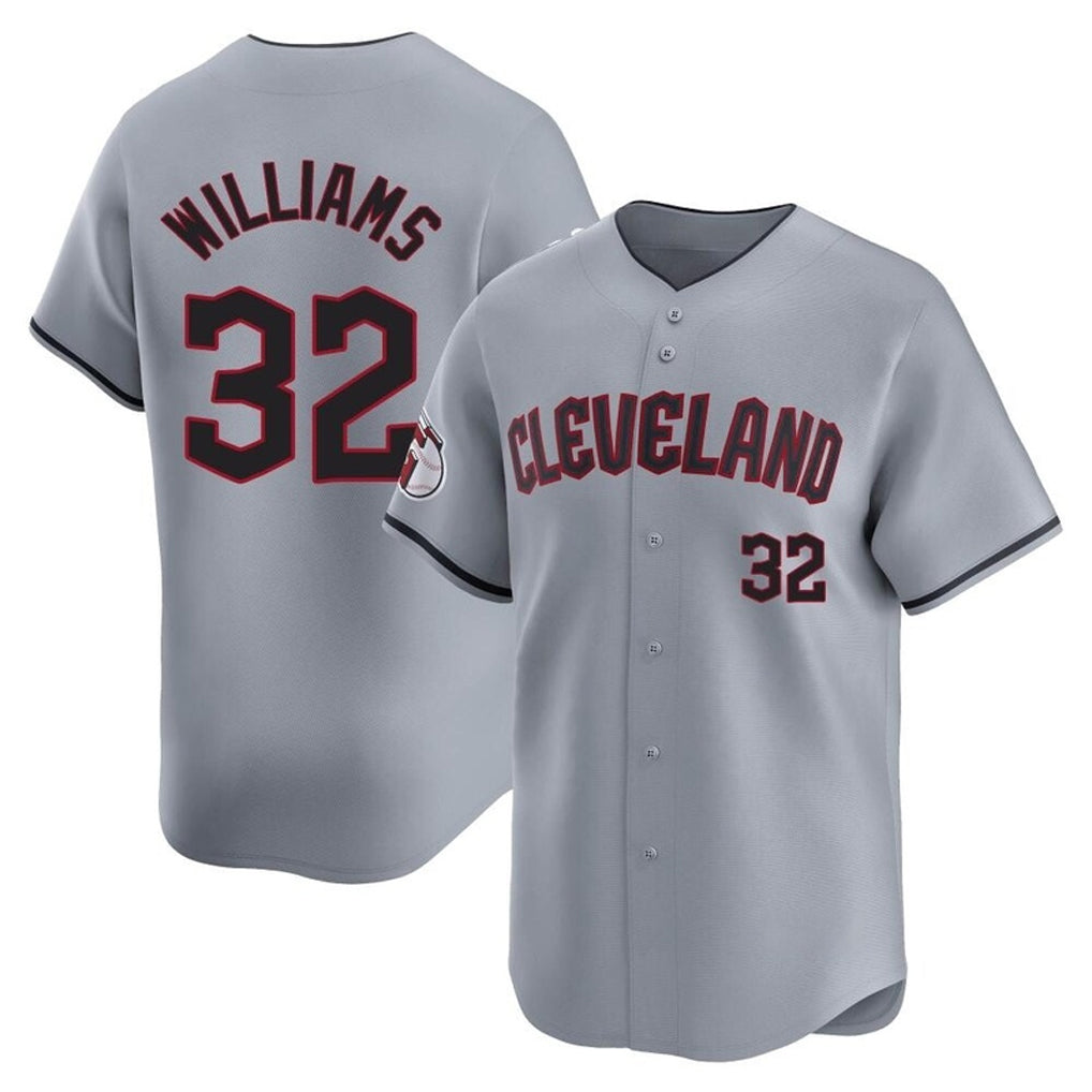 Boles C.Guardians #32 Gavin Williams Player Gray Road Limited Home Game Stitched Jerseys