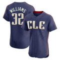 Boles C.Guardians #32 Gavin Williams Player Navy City Connect Limited Elite Home Stitched Jerseys