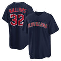 Boles C.Guardians #32 Gavin Williams Player Navy Game Home Stitched Jerseys