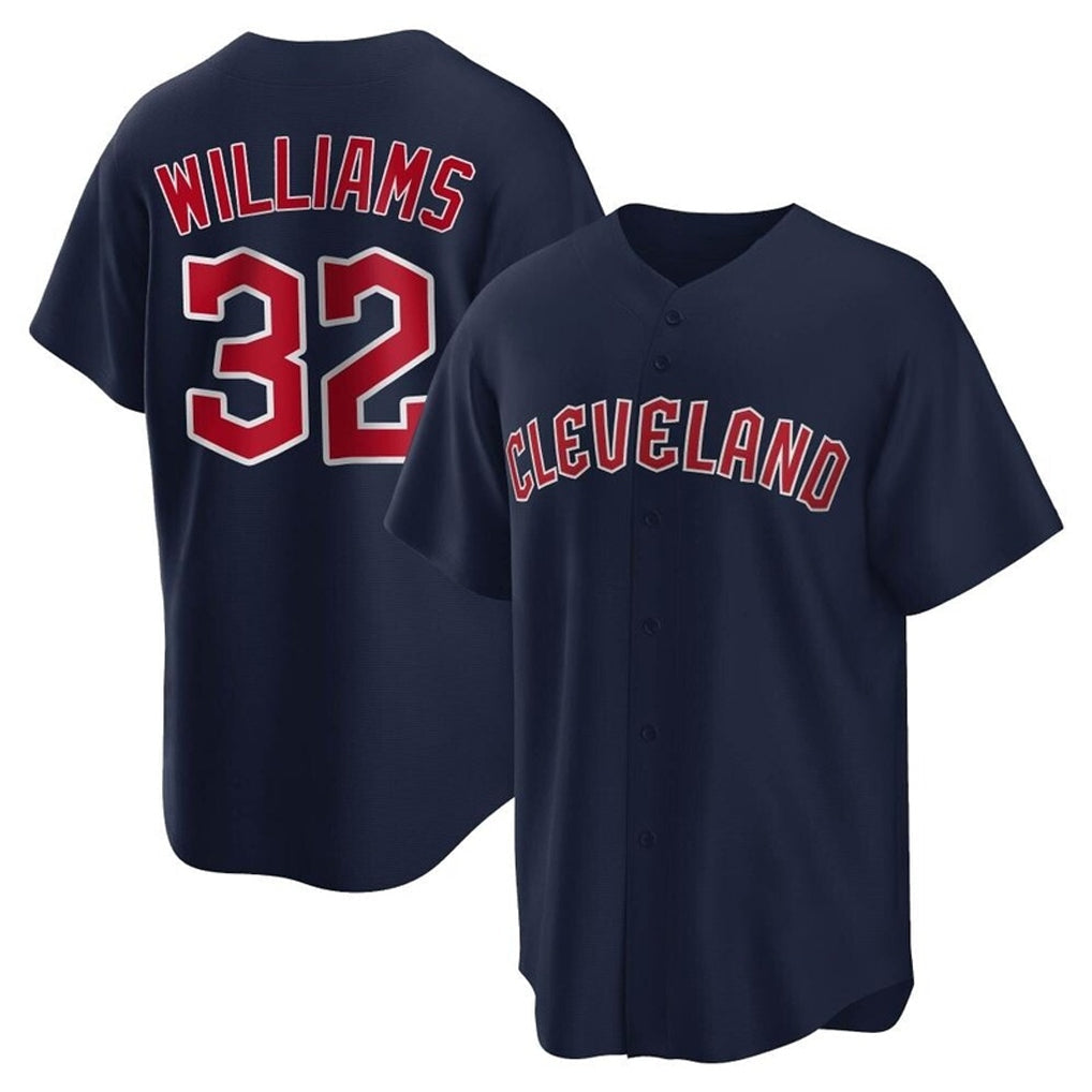 Boles C.Guardians #32 Gavin Williams Player Navy Game Home Stitched Jerseys