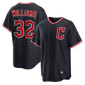 Boles C.Guardians #32 Gavin Williams Player Navy Home Game Stitched Jerseys