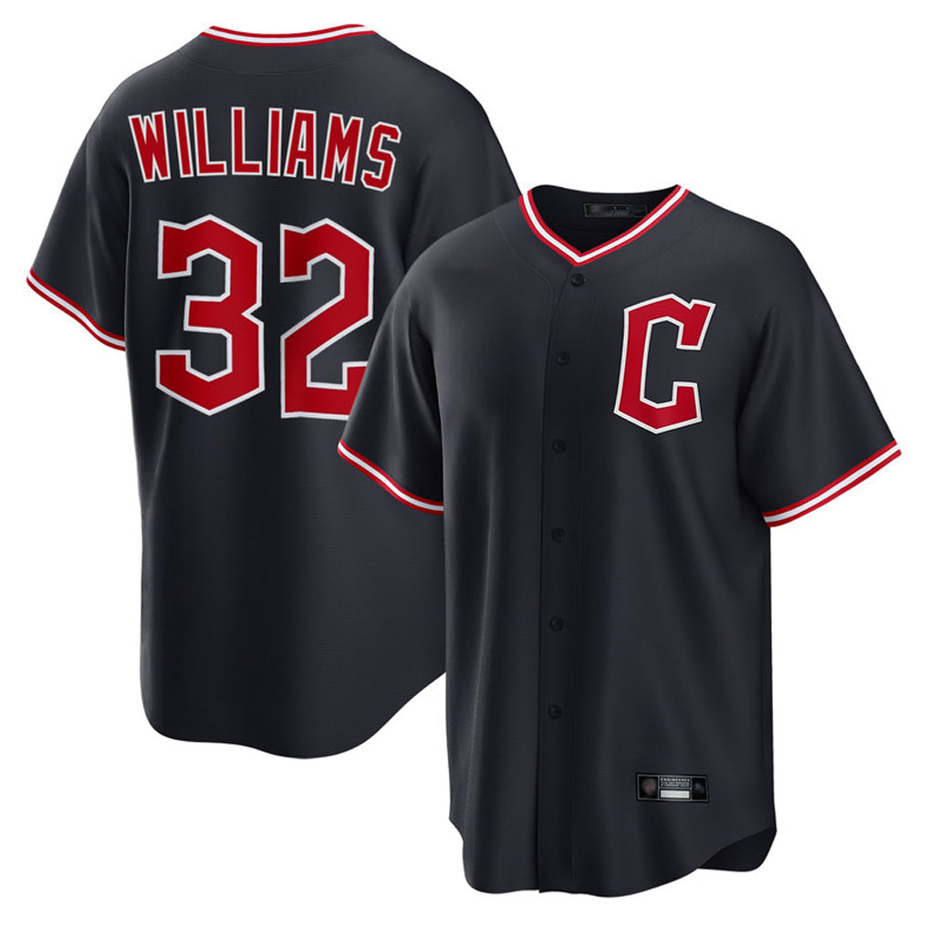Boles C.Guardians #32 Gavin Williams Player Navy Home Game Stitched Jerseys