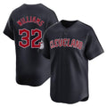Boles C.Guardians #32 Gavin Williams Player Navy Limited Home Game Stitched Jerseys