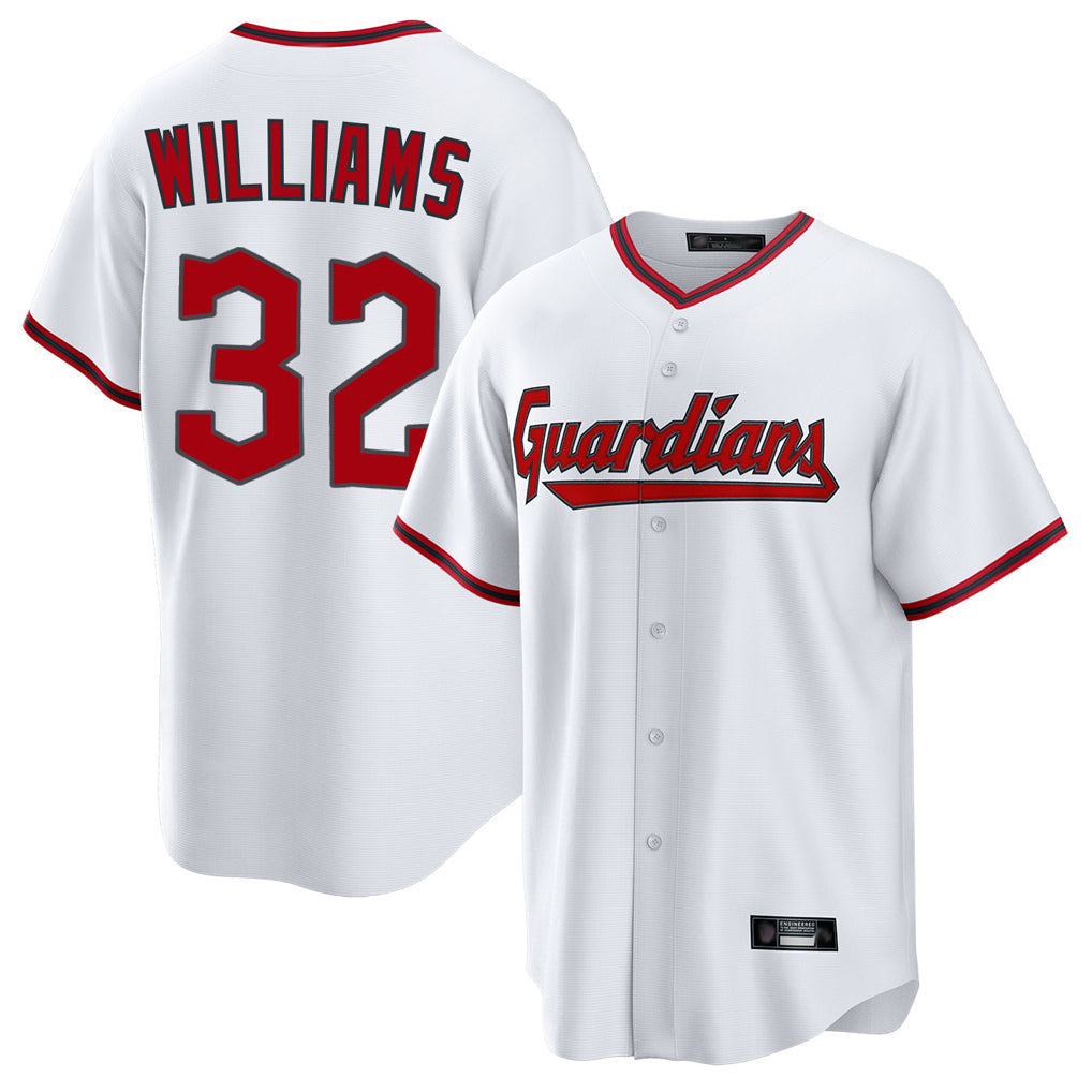 Boles C.Guardians #32 Gavin Williams Player White Game Home Stitched Jerseys