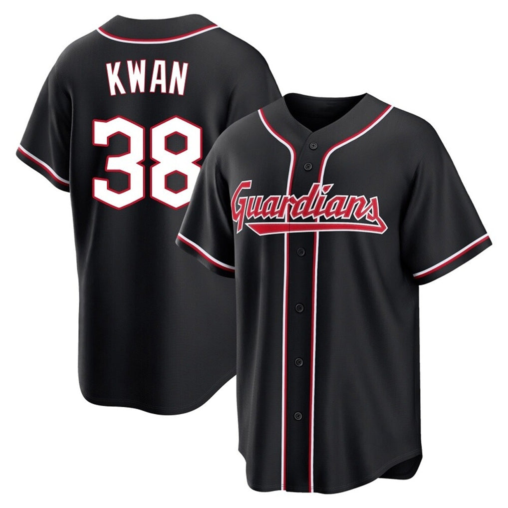 Boles C.Guardians #38 Steven Kwan Player Black Fashion Out Home Game Stitched Jerseys