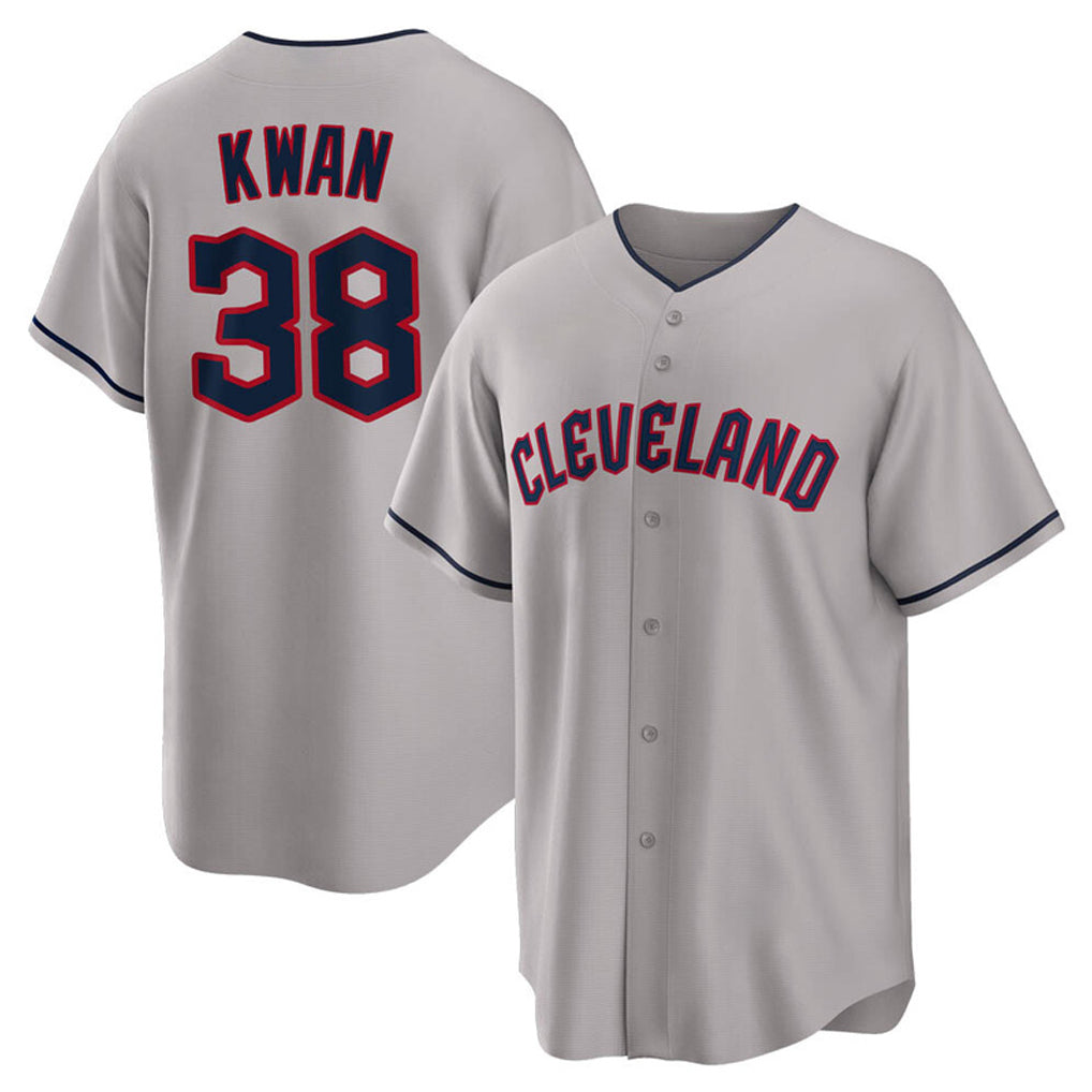 Boles C.Guardians #38 Steven Kwan Player Gray Game Home Stitched Jerseys