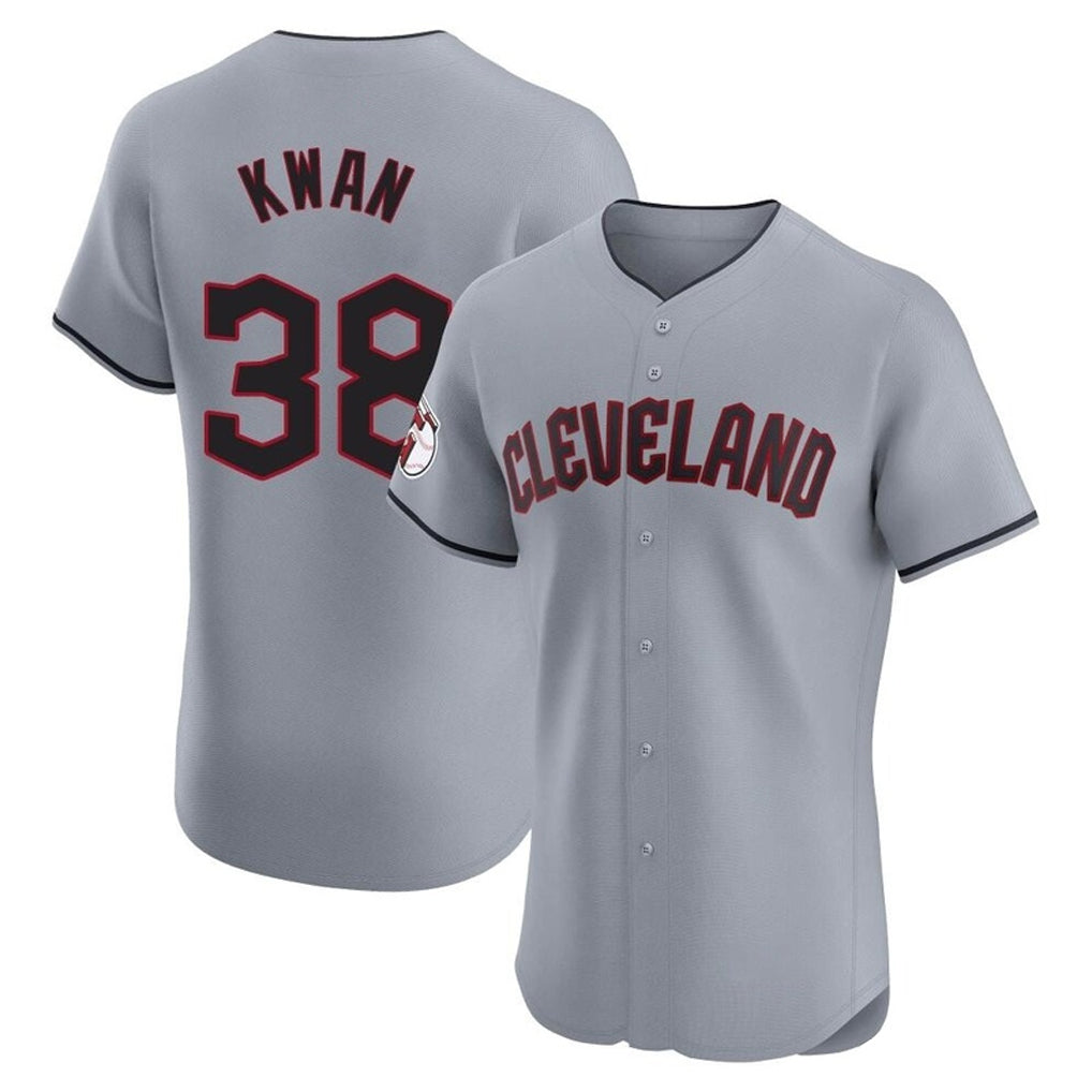Boles C.Guardians #38 Steven Kwan Player Gray Road Limited Elite Home Stitched Jerseys