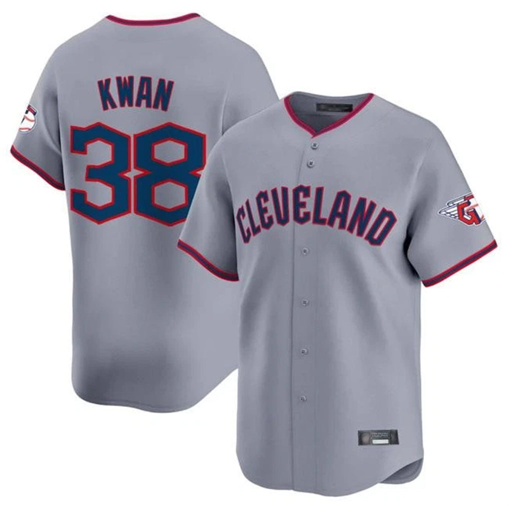Boles C.Guardians #38 Steven Kwan Player Gray Road Limited Home Game Stitched Jerseys