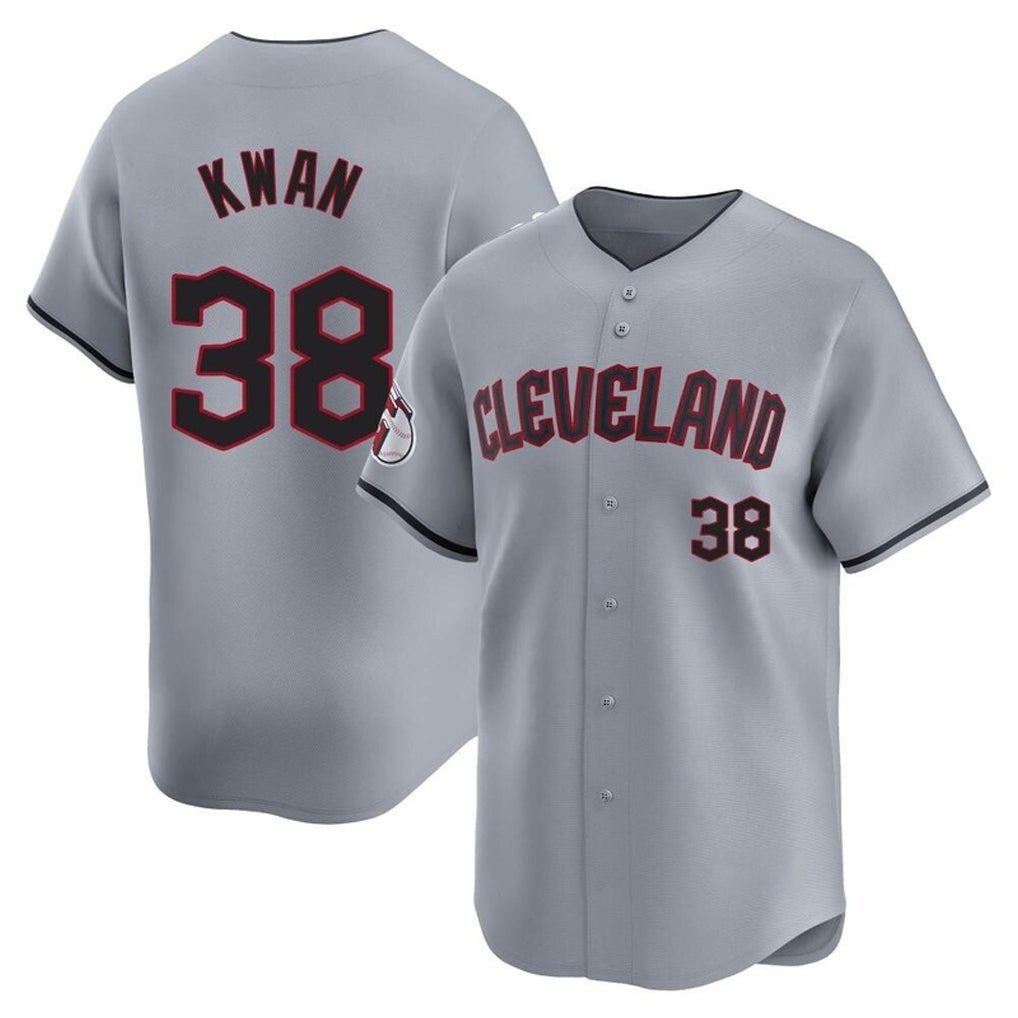 Boles C.Guardians #38 Steven Kwan Player Gray Road Limited Home Stitched Jerseys