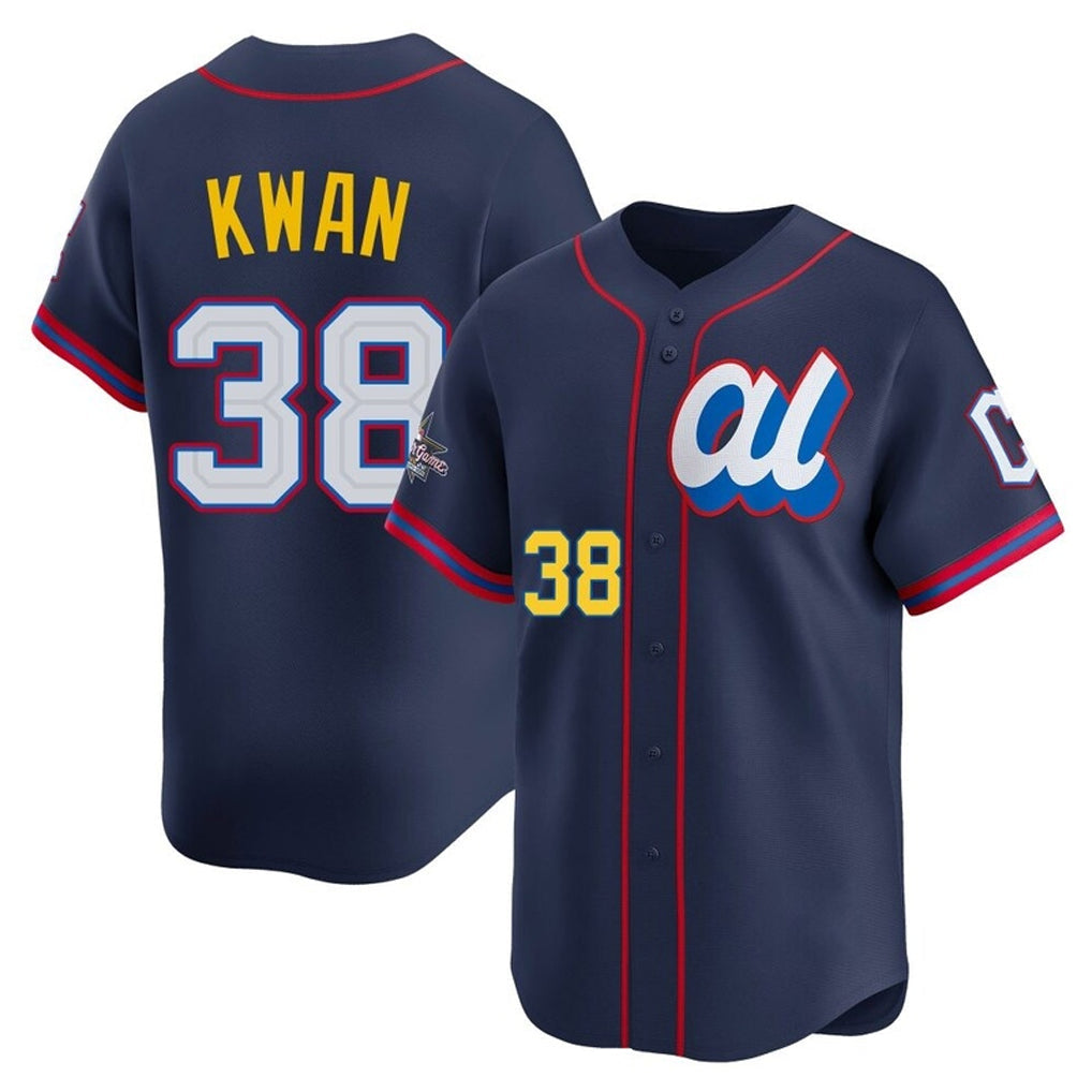 Boles C.Guardians #38 Steven Kwan Player Navy American League All-Star Edition Limited Home Stitched Jerseys