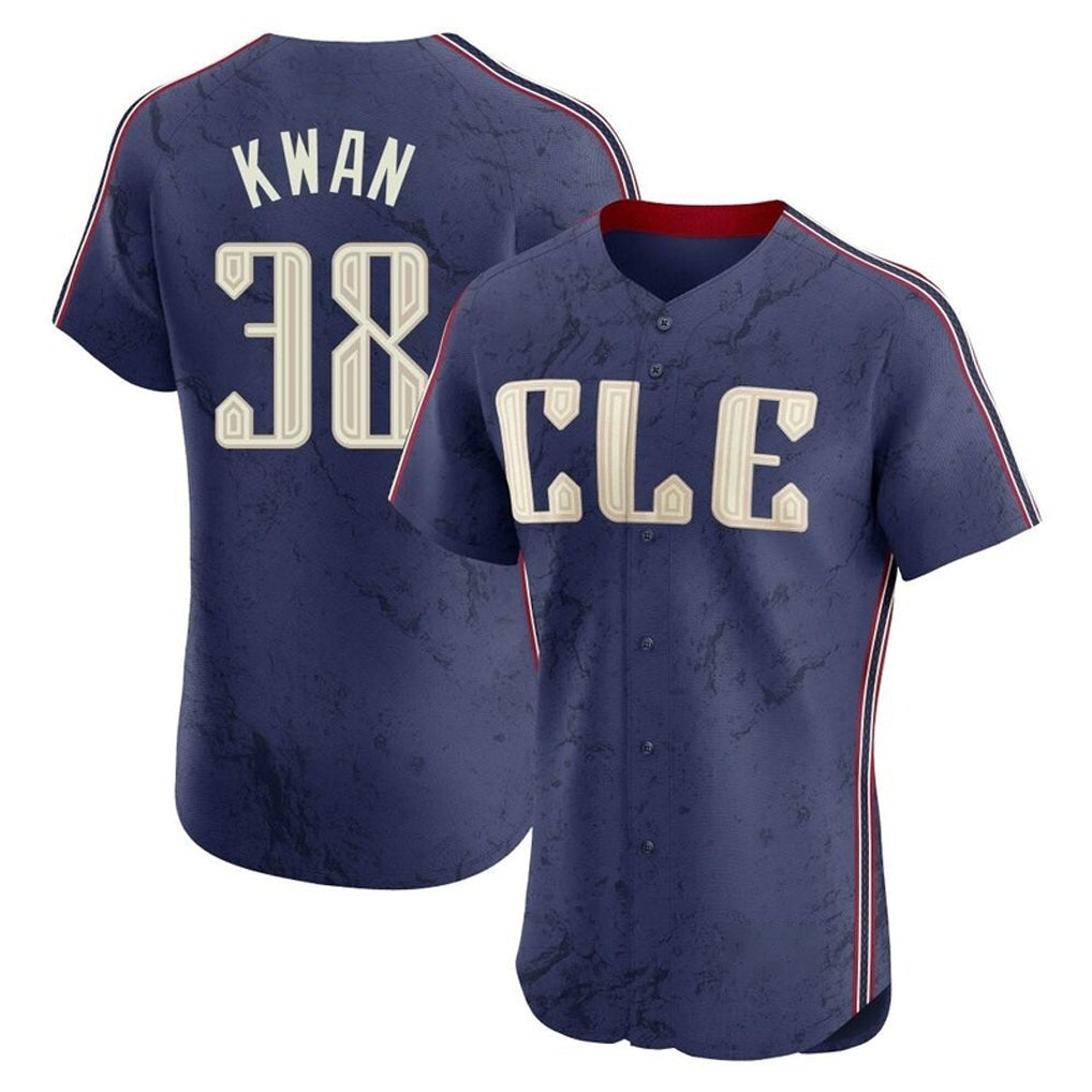 Boles C.Guardians #38 Steven Kwan Player Navy City Connect Limited Elite Home Stitched Jerseys