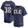 Boles C.Guardians #38 Steven Kwan Player Navy City Connect Limited Home Stitched Jerseys