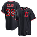 Boles C.Guardians #38 Steven Kwan Player Navy Home Game Stitched Jerseys