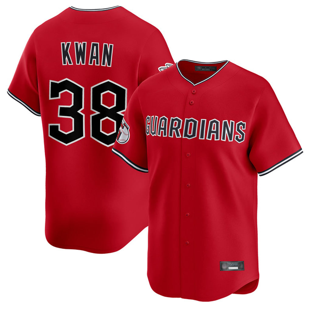 Boles C.Guardians #38 Steven Kwan Player Red Limited Home Stitched Jerseys