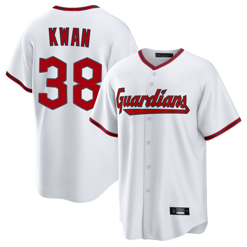 Boles C.Guardians #38 Steven Kwan Player White Game Home Stitched Jerseys