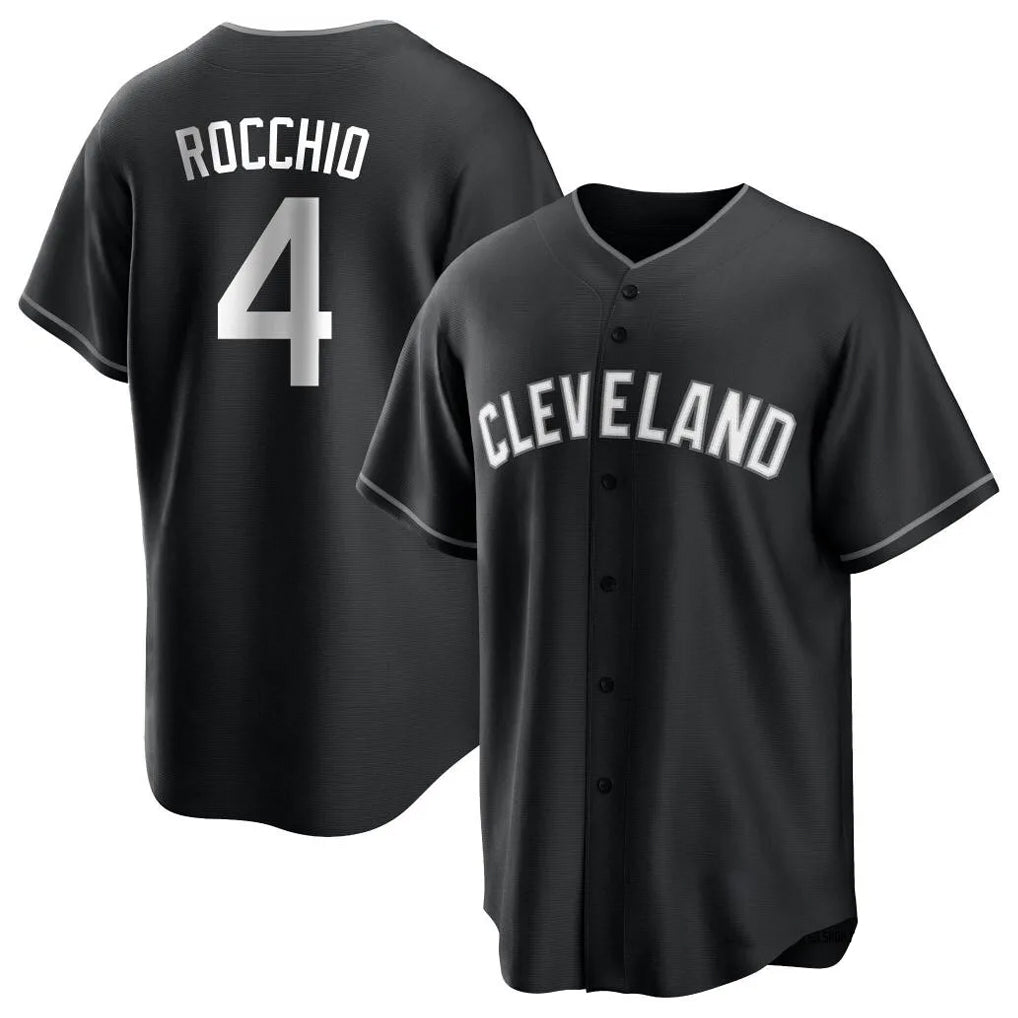 Boles C.Guardians #4 Brayan Rocchio Player Black Home Game Stitched Jerseys