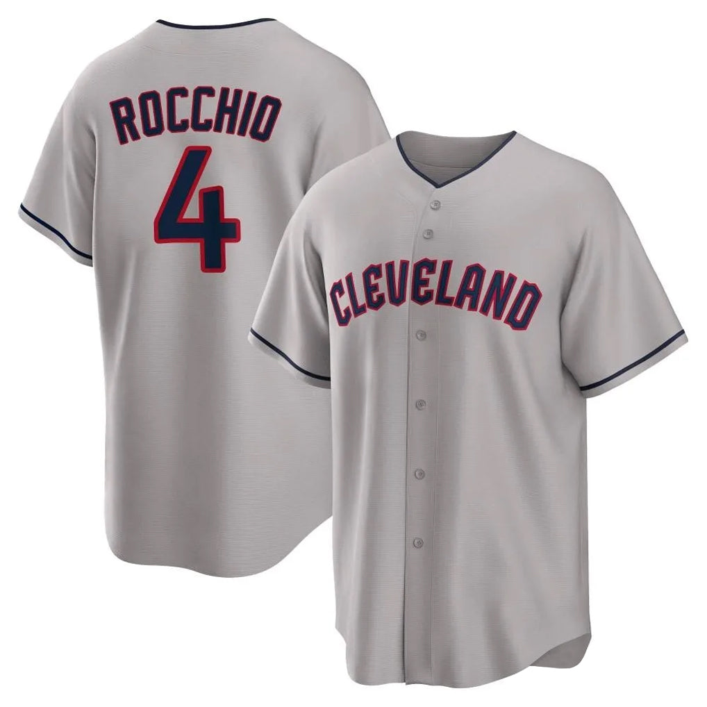 Boles C.Guardians #4 Brayan Rocchio Player Gray Game Home Stitched Jerseys