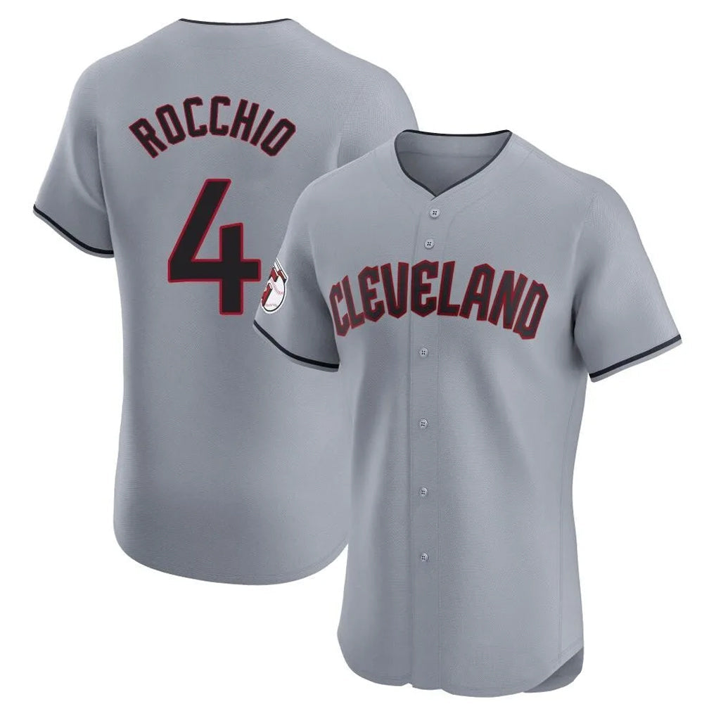 Boles C.Guardians #4 Brayan Rocchio Player Gray Road Limited Elite Home Stitched Jerseys
